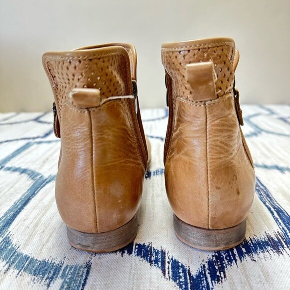 Karston Size 37 Tan Leather Ankle Boots - Picture 3 of 6